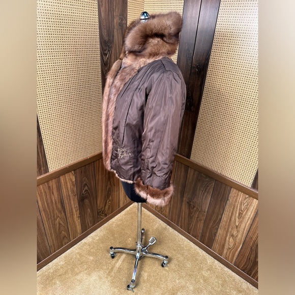 VINTAGE MARSHALL FIELD & COMPANY RUSSIAN SABLE FUR COAT JACKET MEDIUM - Picture 9 of 12